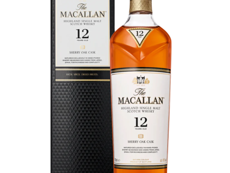 THE MACALLAN 12 YEARS OLD HIGHLAND SINIGLE MALT SCOTCH WHISKEY 750ML on Sale