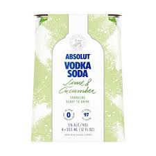 ABSOLUT VODKA LIME CUCUMBER 4 PACK on Sale