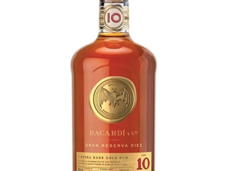 BACARDI GRAN RESERVA DIEZ 10 YEARS OLD RUM 750ML Discount