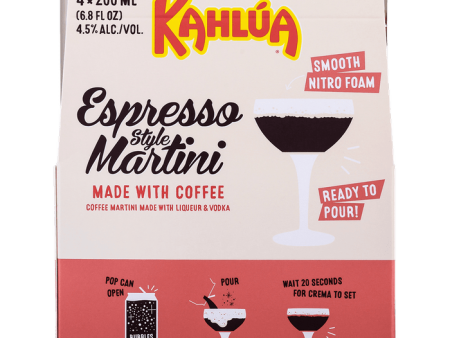 KAHLUA ESPRESSO STYLE MARTINI 4 PACK Online now