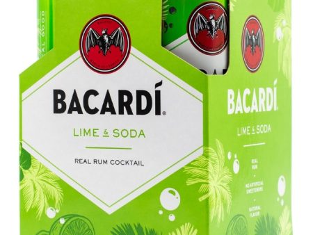 BACARDI LIME SODA 4 PACK 355ML For Sale